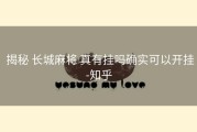  揭秘 长城麻将 真有挂吗确实可以开挂-知乎