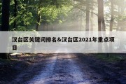 汉台区关键词排名&amp;汉台区2021年重点项目