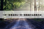 一对一销售话术&amp;一对一销售是什么销售方式
