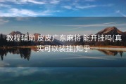  教程辅助 皮皮广东麻将 能开挂吗(真实可以装挂)知乎