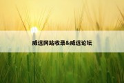 威远网站收录&amp;威远论坛