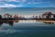 指导大家“牛大圣到底那里有挂”(真的有挂)知乎