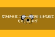  家攻略分享 二十一点 有透视挂吗确实可以开挂-知乎