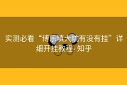 实测必看“博乐填大坑有没有挂”详细开挂教程- 知乎