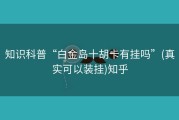 知识科普“白金岛十胡卡有挂吗”(真实可以装挂)知乎