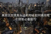 美发店加洗发水话术揭秘 如何高效吸引顾客必看技巧