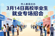 3月14日市人社局举办招聘会，6300余岗位等高校毕业生