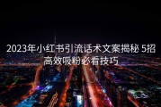 2023年小红书引流话术文案揭秘 5招高效吸粉必看技巧
