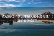 教程辅助“快玩炸翻天是不是有挂”(真的有挂)知乎