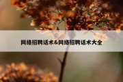 网络招聘话术&amp;网络招聘话术大全
