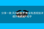  分享一款 风风跑胡子 有没有透视挂详细开挂教程- 知乎
