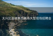 大兴区连续举办两场大型现场招聘会