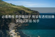  必看教程 牵手跑胡子 有没有透视挂确实可以开挂-知乎