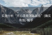 实测分析“开心茶菀怎么装挂”(确实有挂)-知乎