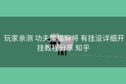  玩家亲测 功夫熊猫麻将 有挂没详细开挂教程分享 知乎