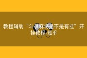教程辅助“斗棋麻将是不是有挂”开挂教程-知乎