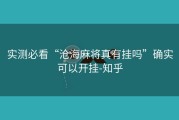 实测必看“沧海麻将真有挂吗”确实可以开挂-知乎