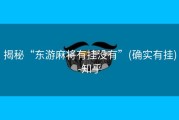 揭秘“东游麻将有挂没有”(确实有挂)-知乎
