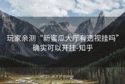 玩家亲测“新蜜瓜大厅有透视挂吗”确实可以开挂-知乎
