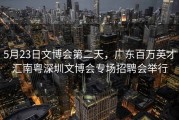 5月23日文博会第二天，广东百万英才汇南粤深圳文博会专场招聘会举行