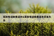 家政电话销售话术&amp;家政电话销售话术范本大全