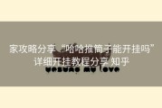 家攻略分享“哈哈推筒子能开挂吗”详细开挂教程分享 知乎