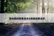 做微商的销售话术&amp;微商经典话术