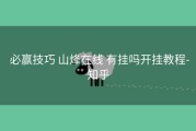  必赢技巧 山烽在线 有挂吗开挂教程-知乎