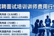招聘面试培训 讲师费用行情