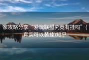 家攻略分享“爱玩联盟究竟有挂吗”(真实可以装挂)知乎