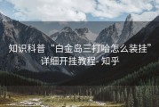 知识科普“白金岛三打哈怎么装挂”详细开挂教程- 知乎