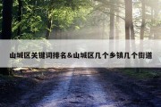 山城区关键词排名&amp;山城区几个乡镇几个街道