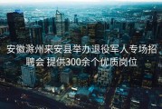 安徽滁州来安县举办退役军人专场招聘会 提供300余个优质岗位