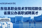 山东信息职业技术学院招聘信息 省属公办高职诚聘英才