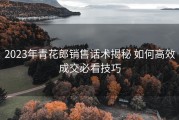 2023年青花郎销售话术揭秘 如何高效成交必看技巧