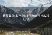  教程辅助 鼎吉 可以开挂吗开挂教程-知乎