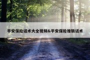 平安保险话术大全视频&amp;平安保险推销话术