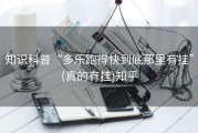 知识科普“多乐跑得快到底那里有挂”(真的有挂)知乎