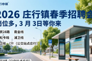 2026 庄行镇春季招聘会岗位多，3 月 3 日等你来