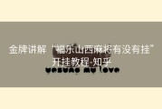 金牌讲解“福乐山西麻将有没有挂”开挂教程-知乎