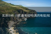  实测分析 小贰 真有挂吗(真的有挂)知乎