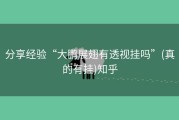 分享经验“大鹏展翅有透视挂吗”(真的有挂)知乎