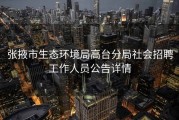 张掖市生态环境局高台分局社会招聘工作人员公告详情