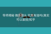  导师揭秘 微乐刨幺 究竟有挂吗(真实可以装挂)知乎