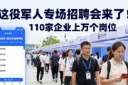 退役军人专场招聘会来了！110家企业上万个岗位