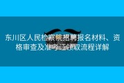 东川区人民检察院招聘报名材料、资格审查及准考证领取流程详解
