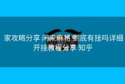  家攻略分享 闲来麻将 到底有挂吗详细开挂教程分享 知乎