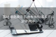  揭秘 晋赵娱乐 究竟有挂吗(真实可以装挂)知乎