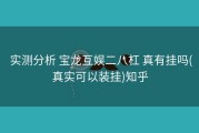  实测分析 宝龙互娱二八杠 真有挂吗(真实可以装挂)知乎