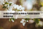 沙湾区SEM优化&amp;沙湾综合产业园区基础设施建设项目